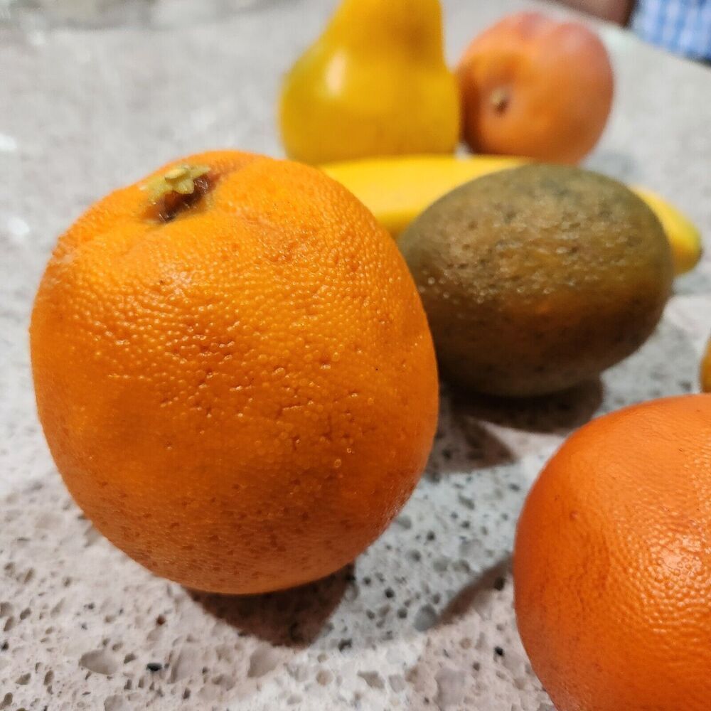 Vintage Lot Realistic Artificial Faux Fruit Bundle Banana Orange Pear Lime Peach